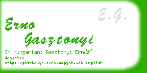 erno gasztonyi business card